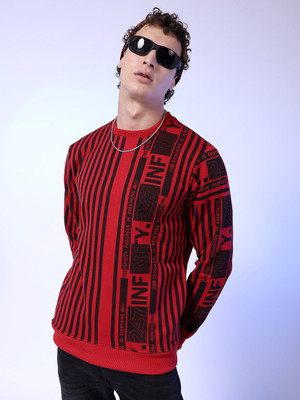 The Indian Garage Co. Full Sleeve Striped Men Sweatshirt