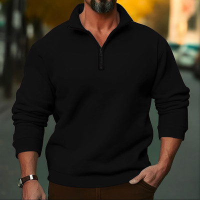 Kintu Parantu Full Sleeve Solid Men Sweatshirt