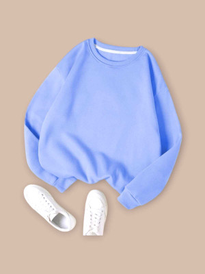 Faisalgarments Full Sleeve Solid Women Sweatshirt