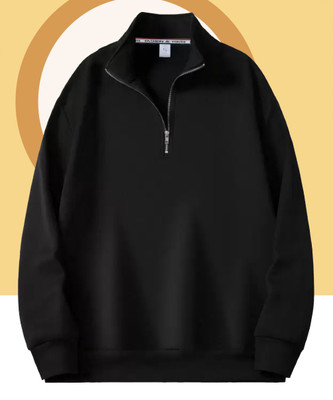 Christy World Full Sleeve Solid Men Sweatshirt