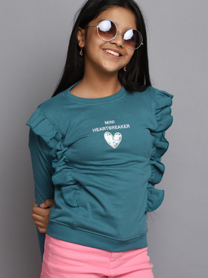 V-MART Full Sleeve Printed Girls Sweatshirt