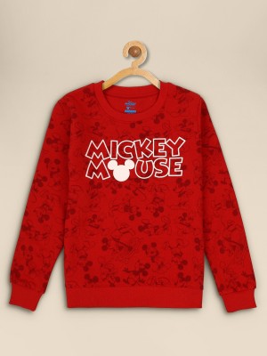 Mickey & Friends By Kidsville Full Sleeve Printed Boys Sweatshirt