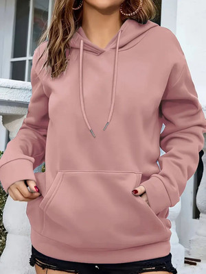 FLECT Full Sleeve Solid Women Sweatshirt