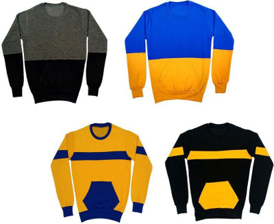 AE Trends Full Sleeve Color Block Boys Sweatshirt