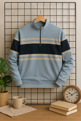 Austivo Full Sleeve Striped Men Sweatshirt