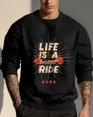 AUSK Full Sleeve Graphic Print Men Sweatshirt