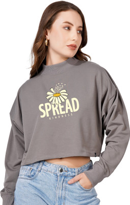 BlueFicus Full Sleeve Solid Women Sweatshirt