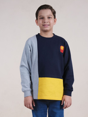 Kiddo Pnti Full Sleeve Color Block Boys Sweatshirt