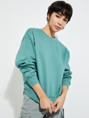 MAX Full Sleeve Solid Women Sweatshirt