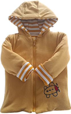 SHREEKHETE Full Sleeve Solid Baby Boys Reversible Sweatshirt