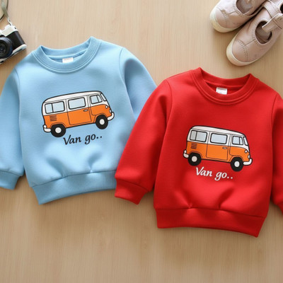 YAKFIT Full Sleeve Printed, Printed, Graphic Print Boys & Girls Sweatshirt