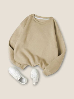 Faisalgarments Full Sleeve Solid Women Sweatshirt