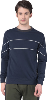 Dollar Full Sleeve Striped Men Sweatshirt