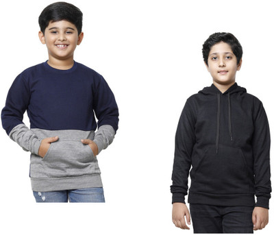 Indistar Full Sleeve Solid Boys Sweatshirt