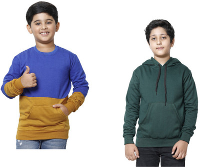 IndiWeaves Full Sleeve Solid Boys Sweatshirt