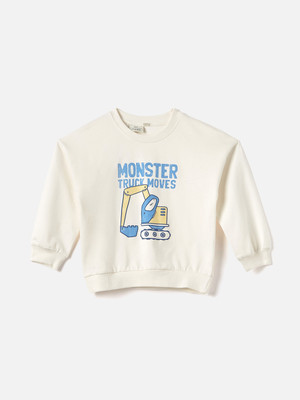 JUNIORS by Babyshop Full Sleeve Graphic Print Boys Sweatshirt