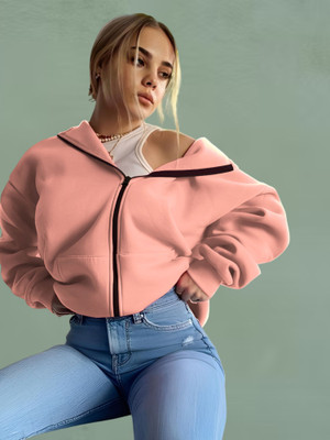 Lecowar Full Sleeve Solid Women Sweatshirt