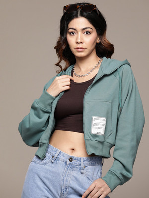 Roadster Full Sleeve Solid Women Sweatshirt