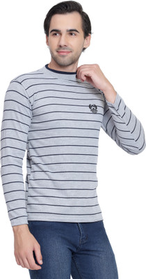 Marc Laurent Full Sleeve Striped Men Sweatshirt