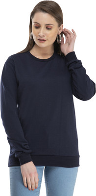Kaayu Full Sleeve Solid Women Sweatshirt