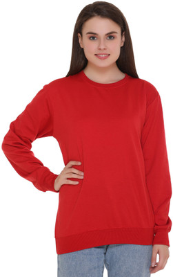 HouseOfCommon Full Sleeve Solid Women Sweatshirt