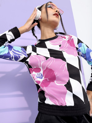 Tokyo Talkies Full Sleeve Floral Print Women Sweatshirt