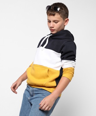 instafab Full Sleeve Color Block Boys Sweatshirt