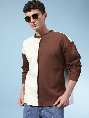 Glitchez Full Sleeve Color Block Men Sweatshirt