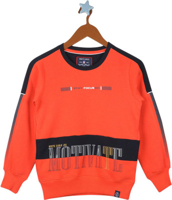 MONTE CARLO Full Sleeve Color Block Boys Sweatshirt