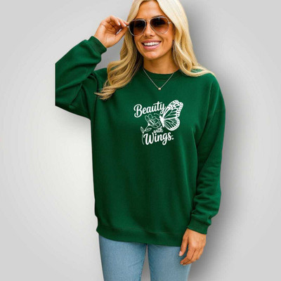 MAJESTIC FASHION Full Sleeve Printed Women Sweatshirt