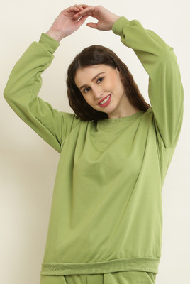 UNIVERSAL ACCESSE Full Sleeve Solid Women Sweatshirt