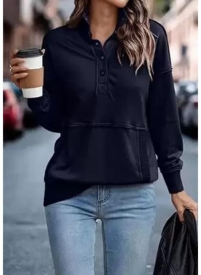 HouseOfCommon Full Sleeve Solid Women Sweatshirt