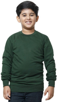 KAYU Full Sleeve Solid Boys Sweatshirt