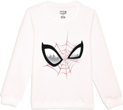 Marvel by Wear Your Mind Full Sleeve Graphic Print Boys & Girls Sweatshirt