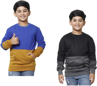 AE Trends Full Sleeve Color Block Boys Sweatshirt