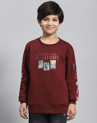 MONTE CARLO Full Sleeve Printed Boys Sweatshirt