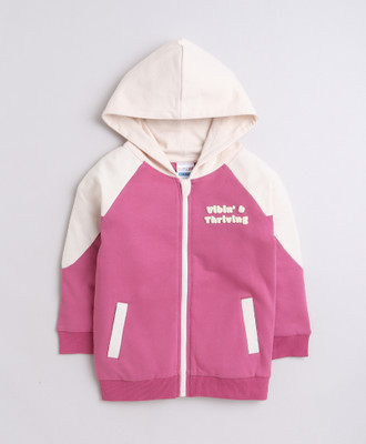 BUMZEE Full Sleeve Color Block Girls Sweatshirt
