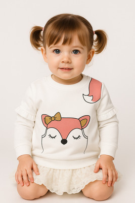 Mom's Love Full Sleeve Printed Baby Girls Sweatshirt