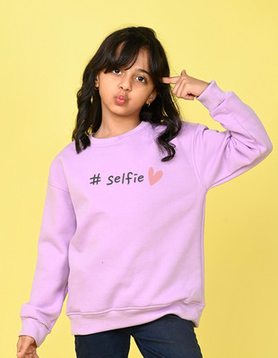 Nusyl Full Sleeve Graphic Print Girls Sweatshirt