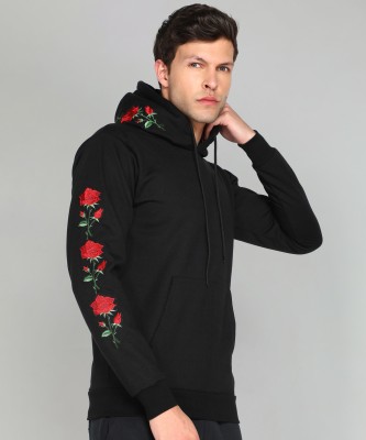 Perspective Full Sleeve Embroidered Men Sweatshirt