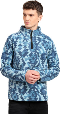 GLITO Full Sleeve Chevron/Zig Zag Men Sweatshirt