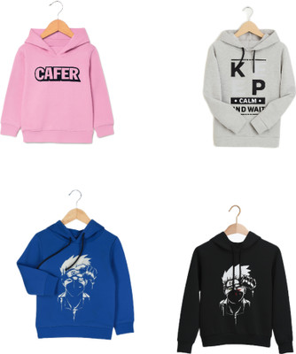 cafer Full Sleeve Graphic Print, Printed, Solid Boys & Girls Sweatshirt