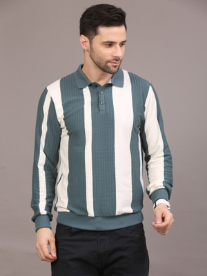 NEXGEN CLUB Full Sleeve Striped Men Sweatshirt