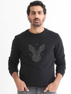 Rare Rabbit Full Sleeve Solid Men Sweatshirt
