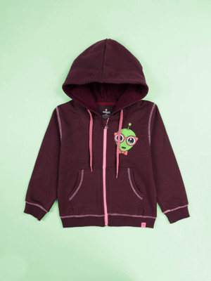 KiddoPanti Full Sleeve Printed Girls Sweatshirt