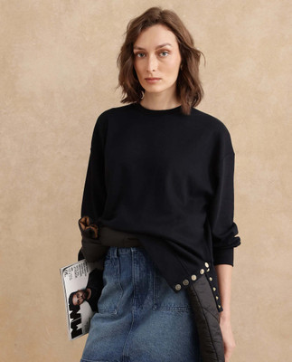 RAREISM Full Sleeve Solid Women Sweatshirt