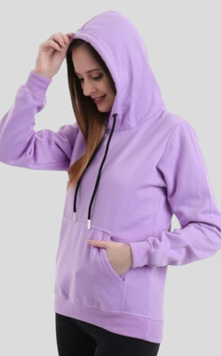 Pwexz Full Sleeve Solid Women Sweatshirt