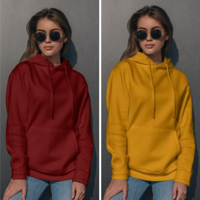 Pwexz Full Sleeve Solid Women Sweatshirt