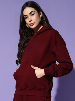 Datalact Full Sleeve Solid Women Sweatshirt
