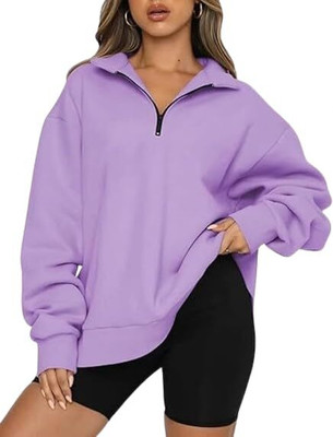 ADIXUS Full Sleeve Solid Women Sweatshirt
